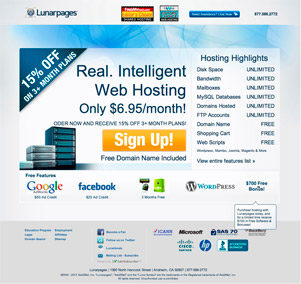Lunarpageslanding page